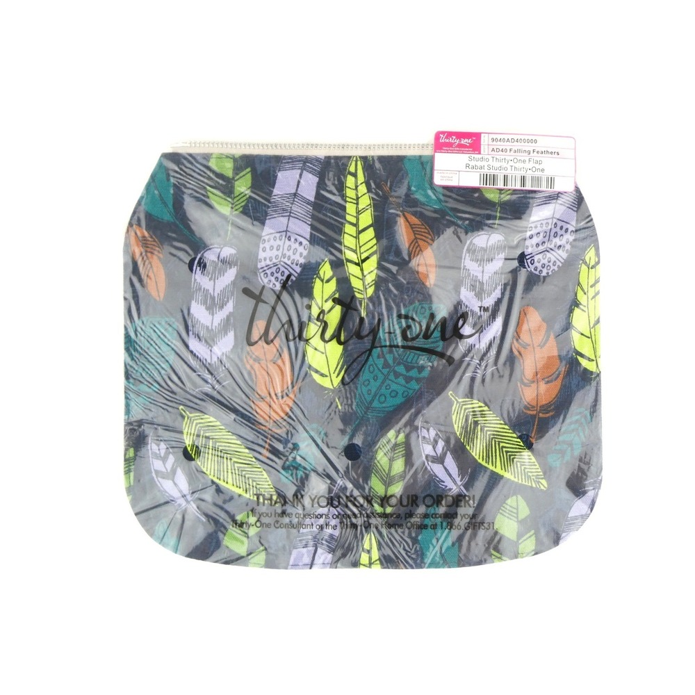Thirty-One Fab Falling Feathers Flap NWT